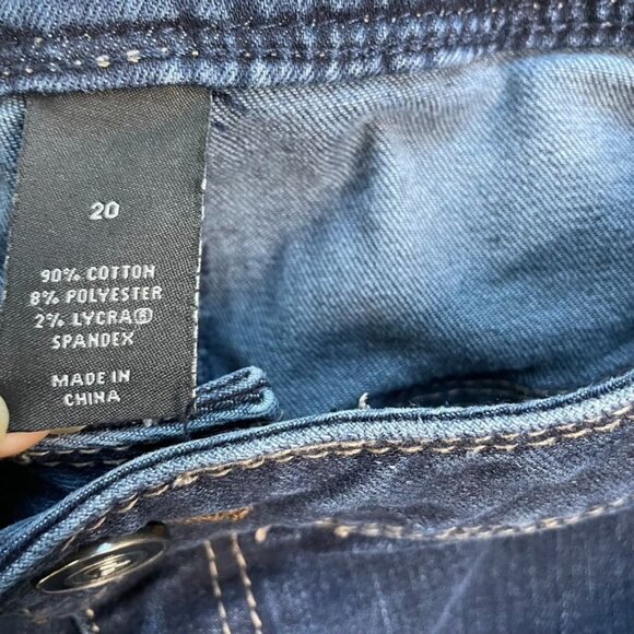 Lane Bryant Blue Jeans High Rise Genius Fit Zipper Ankle Taper Size 20 u - Picture 4 of 9